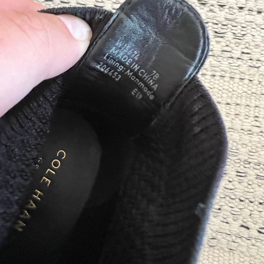 Cole Haan Maggie Suede Ankle Booties | Black | Size 7 - Picture 6 of 7